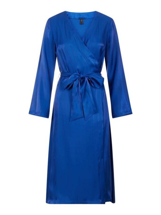Blauwe jurk met lintje