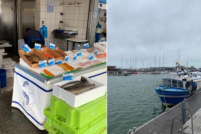 Le marché aux poissons et le port de pêche