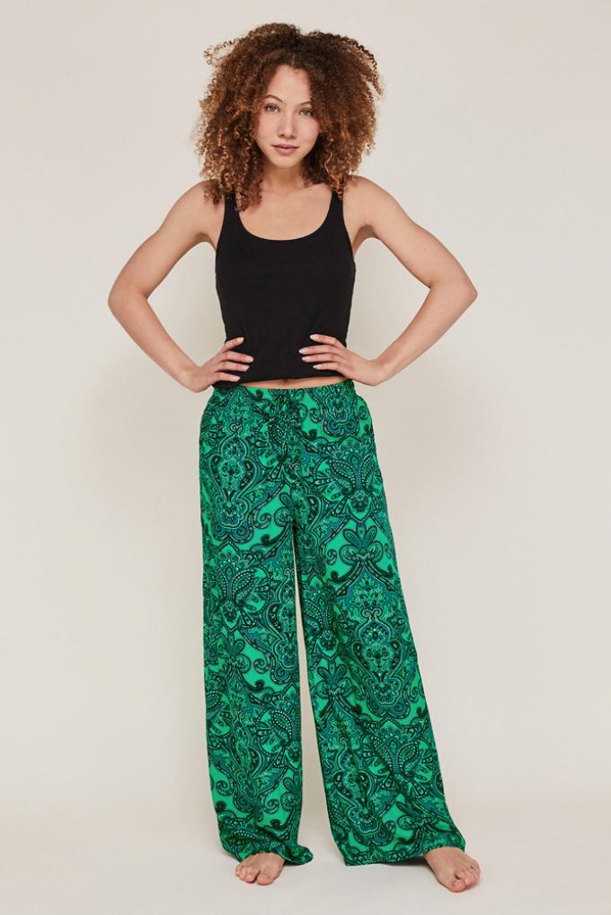 Wijde pyjamabroek met bandanaprint