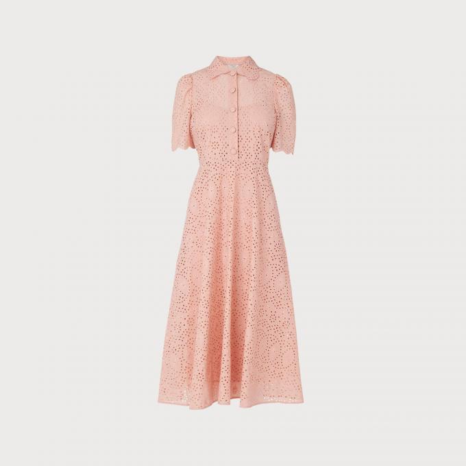 La robe rose en coton