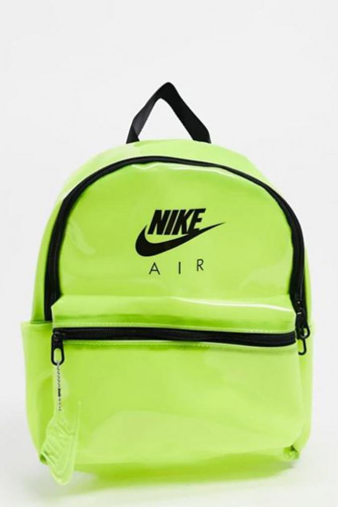 Gele doorschijnende rugzak