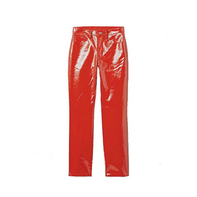 Rode gecoate pantalon