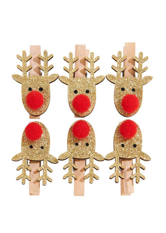 6 Rudolf clips