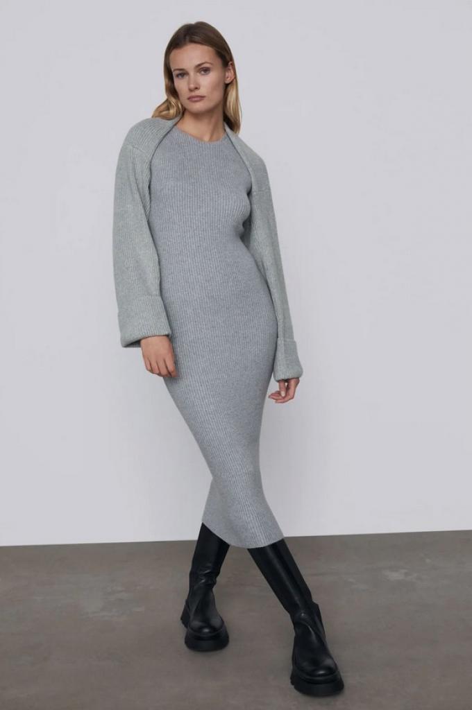 Robe mi-longue - Zara