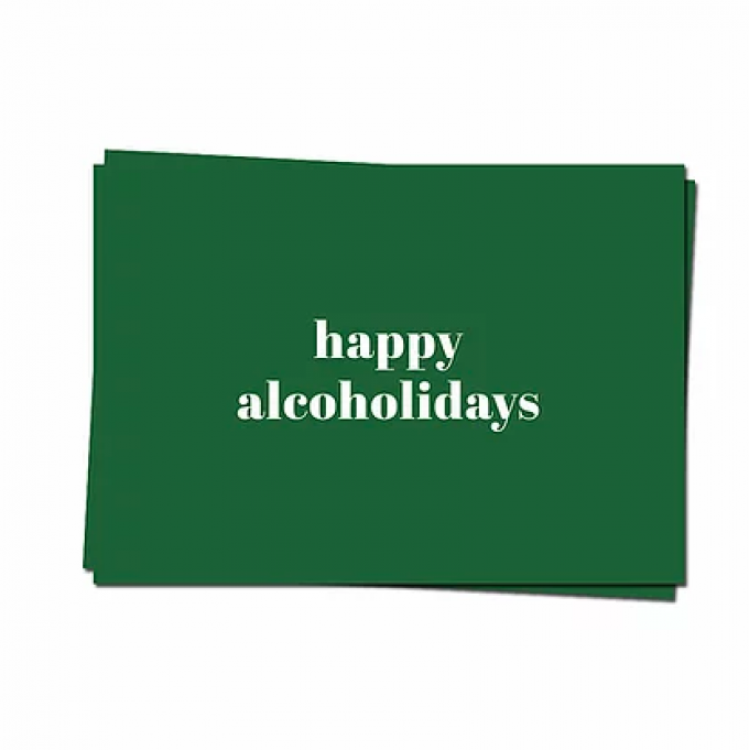 Wenskaart 'Happy alcoholidays'