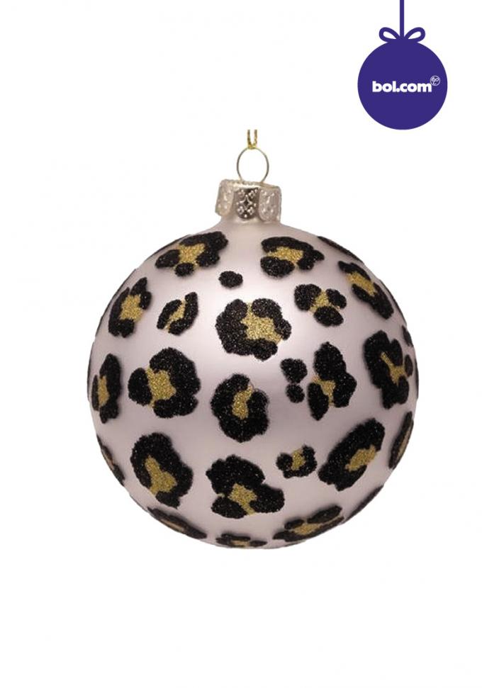 Gold & glam: kerstbal luipaard