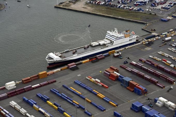 De haven van Zeebrugge.©ERIC LALMAND BELGA