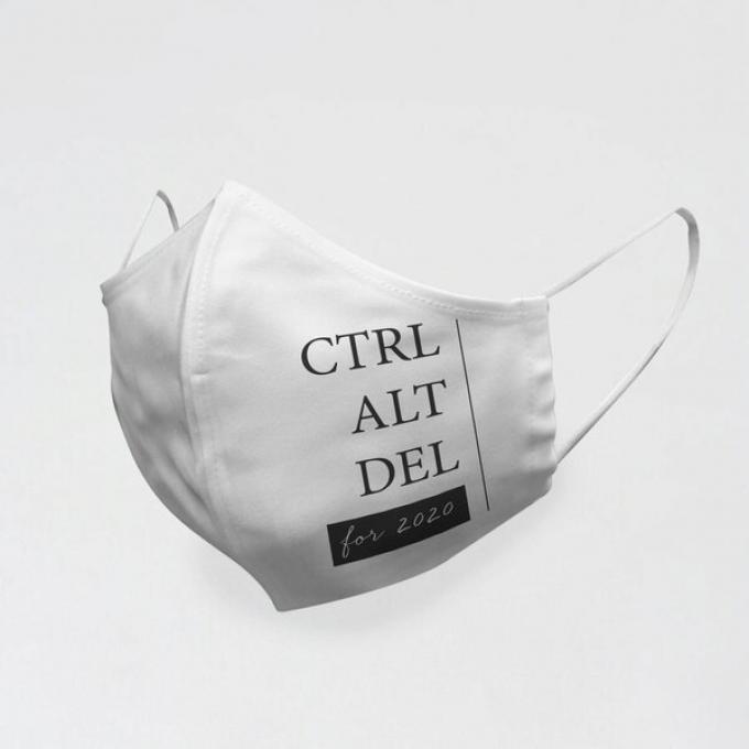 Mondmasker met opschrift