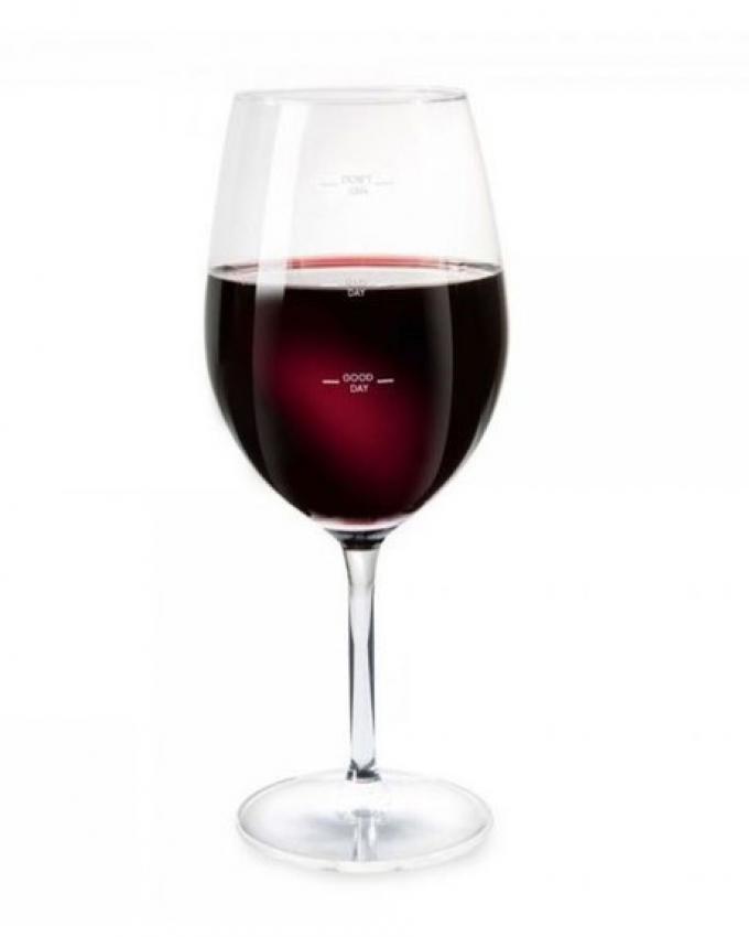 Wijnglas met gemoedstoestand