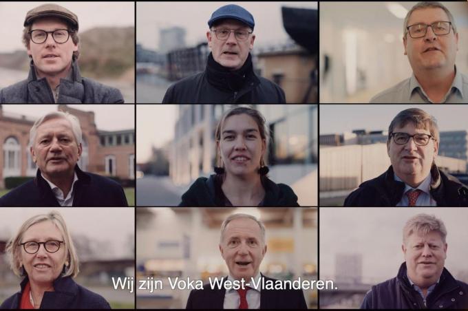 De regiovoorzitters van Voka West-Vlaanderen maakten dit jaar digitaal hun wensen over.©Sébastien Gekiere Voka West-Vlaanderen