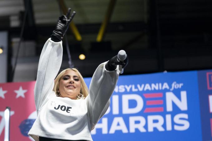 Lady Gaga trad ook geregeld op tijdens verkiezingsrally's voor Joe Biden.©Drew Angerer Getty Images