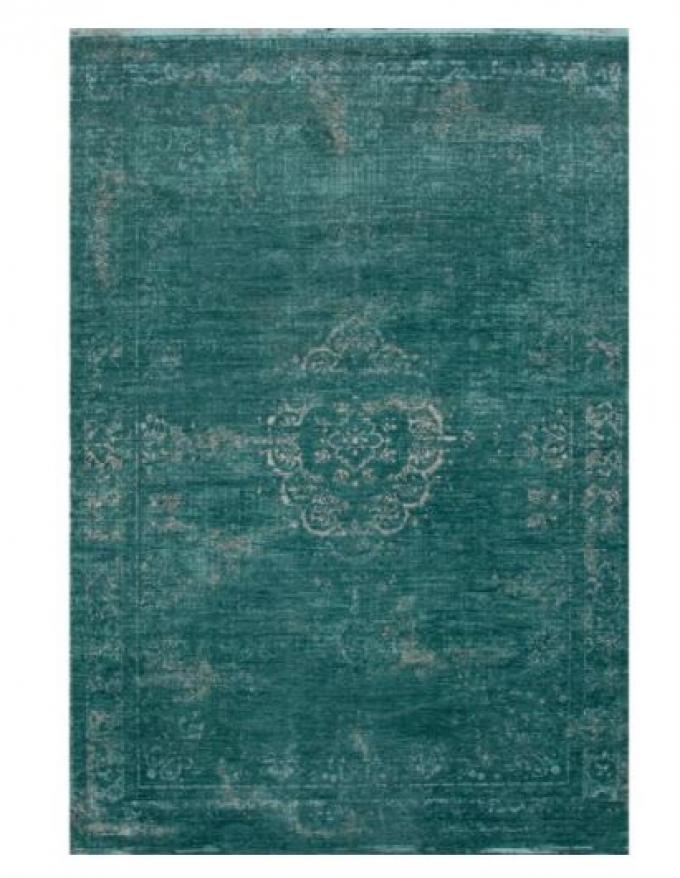 Vloerkleed met Perzische print in turquoise