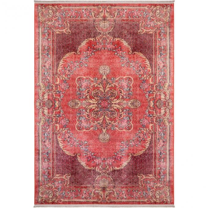 Vintage geweven tapijt in siljan rood