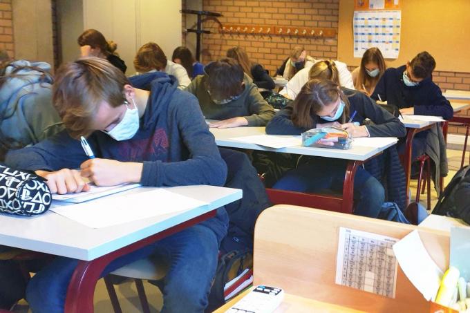 Goed nieuws: momenteel weinig coronabesmettingen in de scholen van de Torhoutse Scholengroep Sint-Rembert.©Johan Sabbe