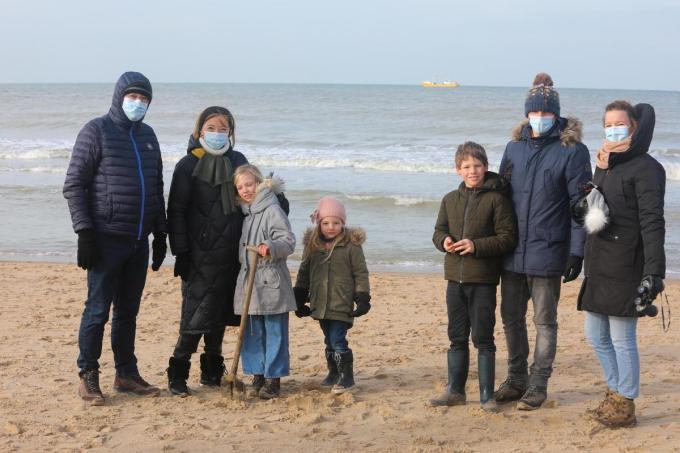 De familie Helsen uit Herentals: “Wij zijn gekomen voor de zee èn voor de cyclocross.”©Peter MAENHOUDT 