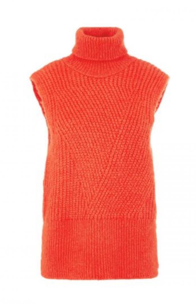 Oranje debardeur met turtle neck