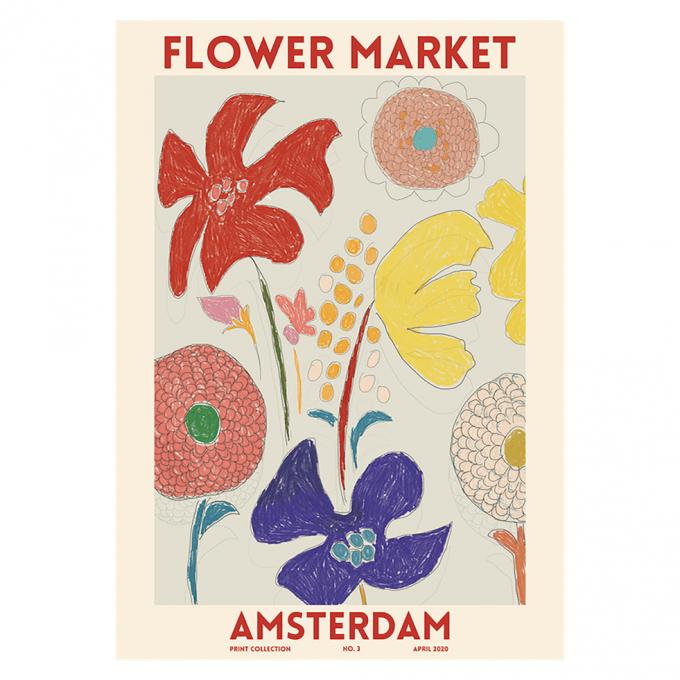 Flower Market Amsterdam poster