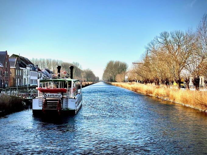 Nergens op de vaart is er sprake van ijsvorming. Er zit door de wind té veel stroming op het water waardoor het nog niet bevriest.© JV