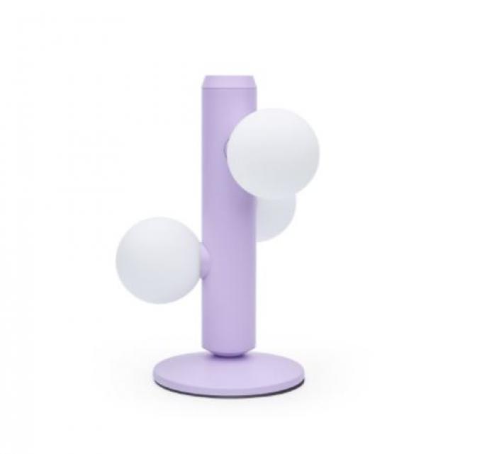 Speelse minimalistische tafellamp in lila