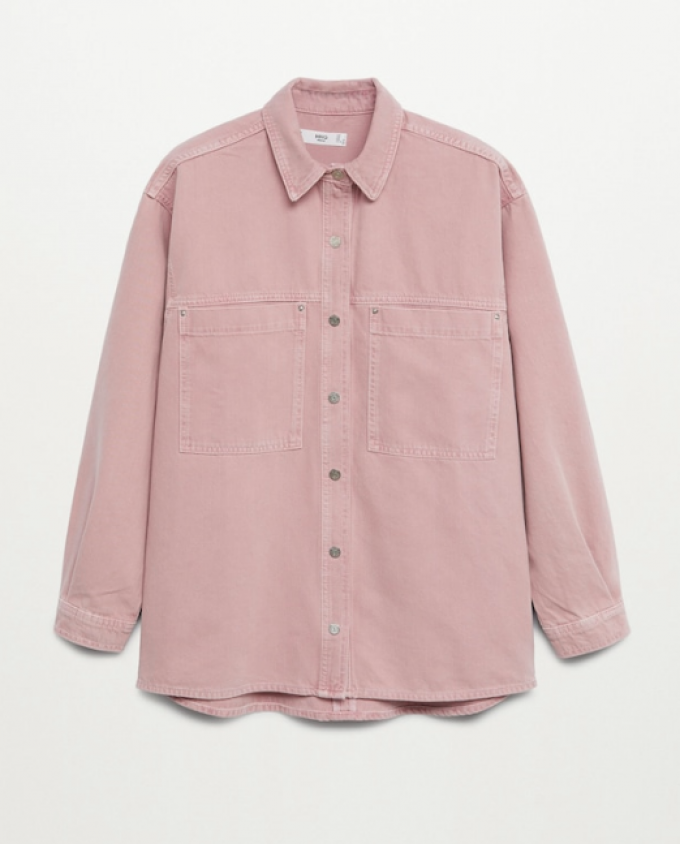 La chemise en denim rose
