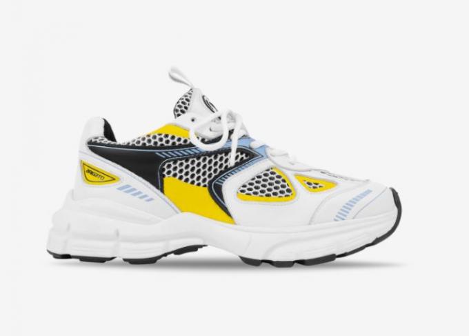 Sportieve sneakers met blauw en geel