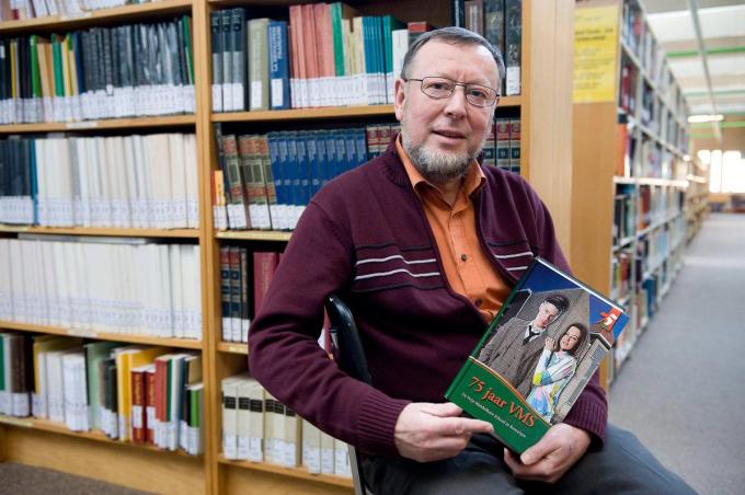 John Goddeeris bij de voorstelling van het boek 75 jaar VMS enkele jaren geleden.©STEFAAN BEEL (foto SB)