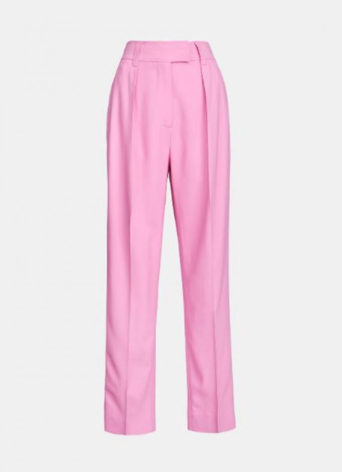 Roze broek met hoge taille