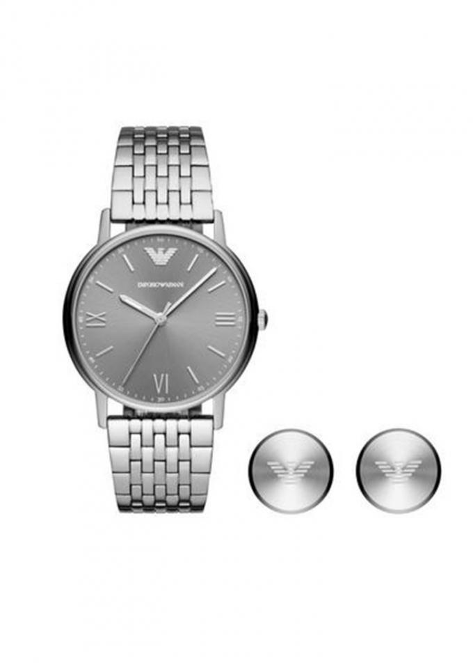 Zilveren horloge en bijpassende cuffs