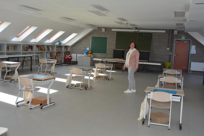 De scholen in Oostrozebeke gingen op slot door het hoge aantal besmettingen in de gemeente.© Julien Cluyse