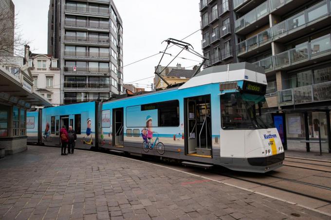 Ongeveer de helft van de kusttrams rijdt vandaag.©KURT DESPLENTER Archieffoto BELGA