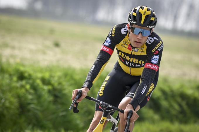 Wout Van Aert (Team Jumbo-Visma) is topfavoriet voor de Ronde van Vlaanderen.©DIRK WAEM BELGA
