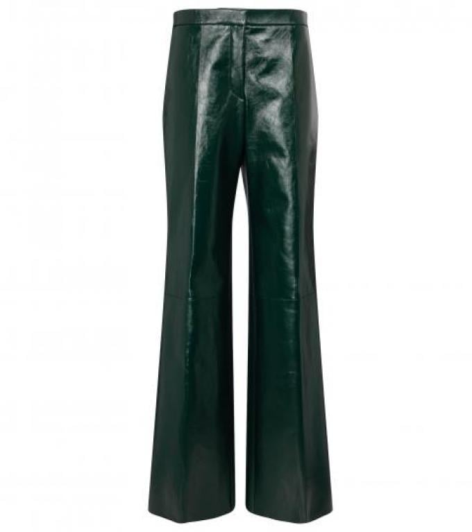 Le pantalon évasé vert