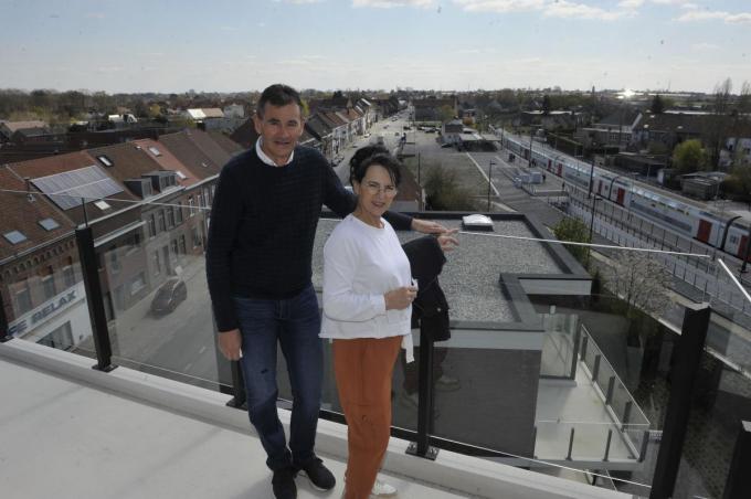 Johan Calleeuw en Karen Claerhout op de bovenste verdieping van Residentie Ingelgoed.© FODI