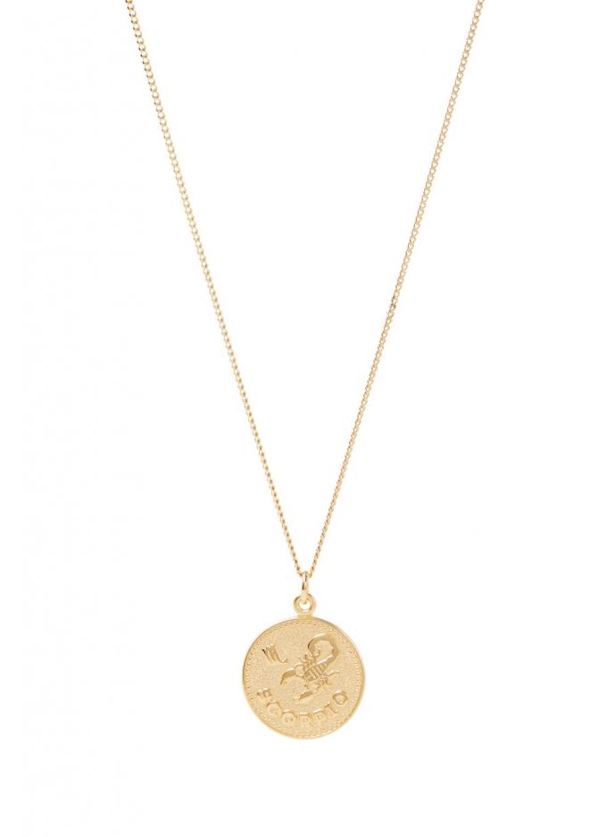 Collier plaqué or avec amulette signe astrologique