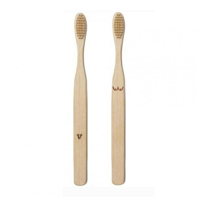 Set van bamboe tandenborstels