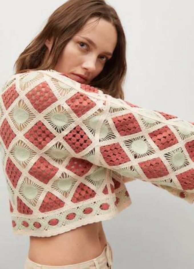 Crochet top in seventies stijl