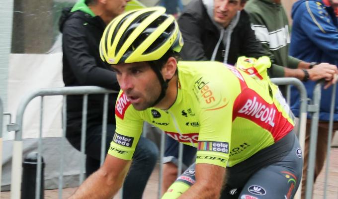 Baptiste Planckaert finishte als derde in de Franse eendagswedstrijd Tro-Bro Léon. (foto VDB)