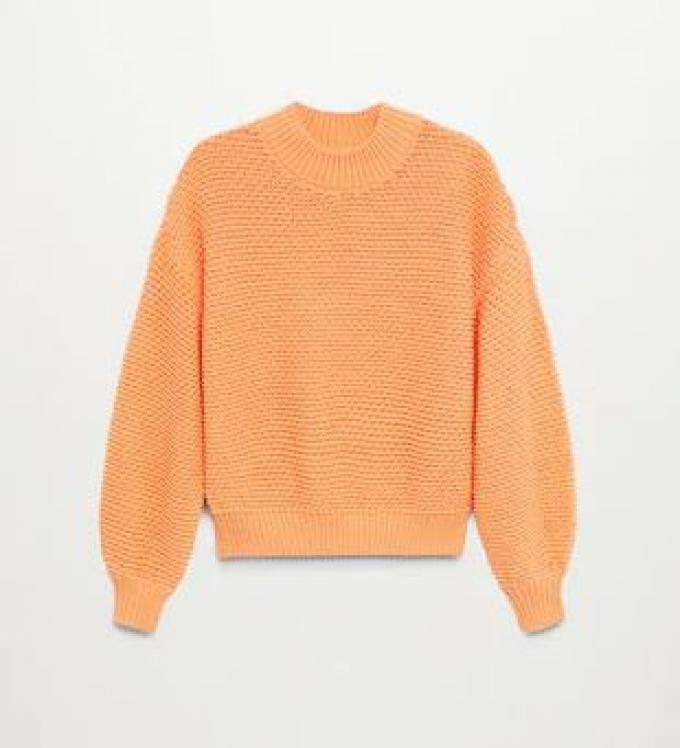 Knit of blouse in sunshine Orange