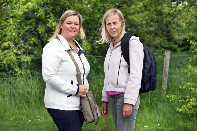 Dienja Deltombe (links) uit Torhout en Nathalie Deloddere uit Veldegem bereiden zich voor op hun Sterrentocht voor het goede doel.©Johan Sabbe