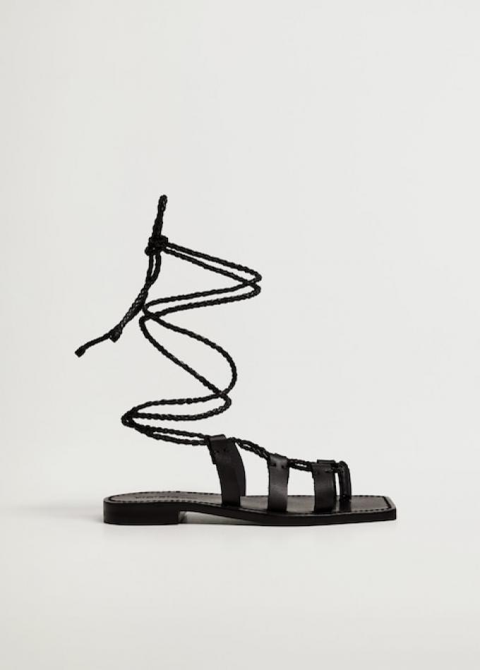 Leren strappy sandaal