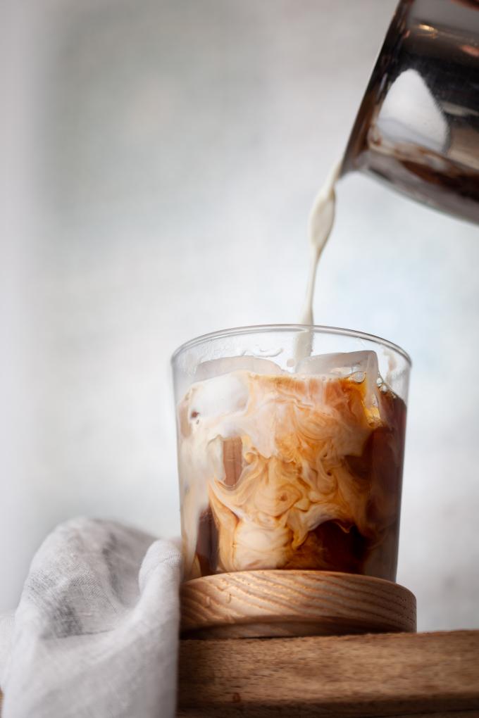Iced caramel mocha latte