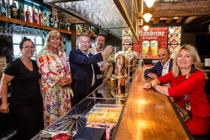 Kim Feys, Liesbeth De Reyghere, Dirk De fauw, Pablo Annys, Pol Jonckheere en Mercedes Van Volcem.© (Foto Davy Coghe)