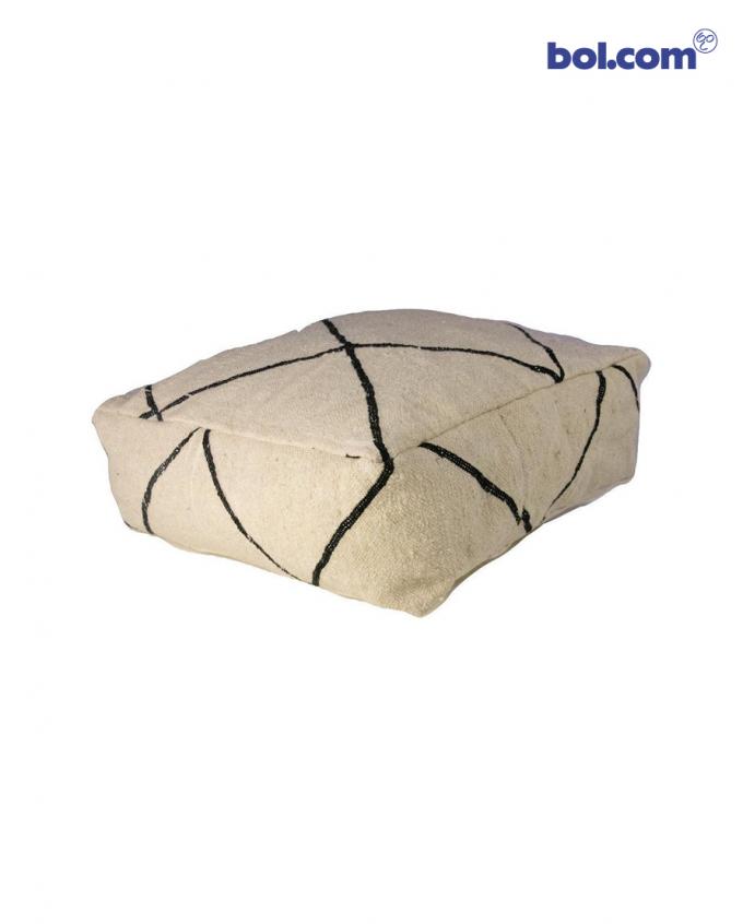 Stijl 1 - Handgeweven Beni Ourain Kelim Vloerkussen