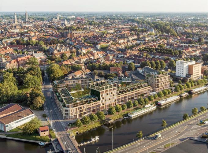 Zo zal de voormlige site Van Marcke langs de Kolenkaai er uitzien. (foto gf)