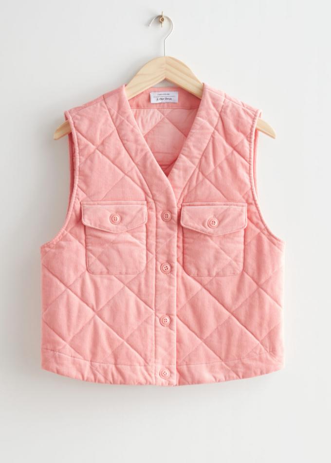 Roze quilted waistcoat