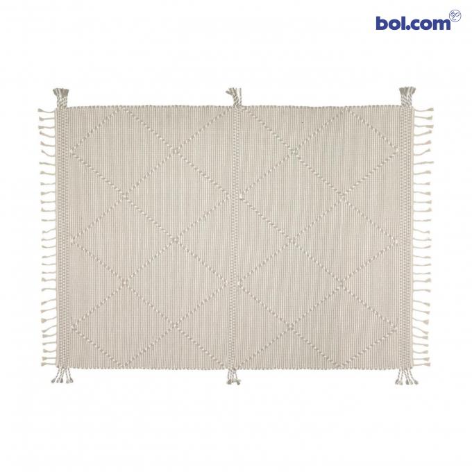 Beige vloerkleed