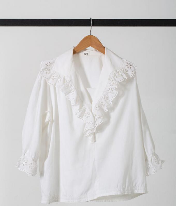 Witte blouse met kraag