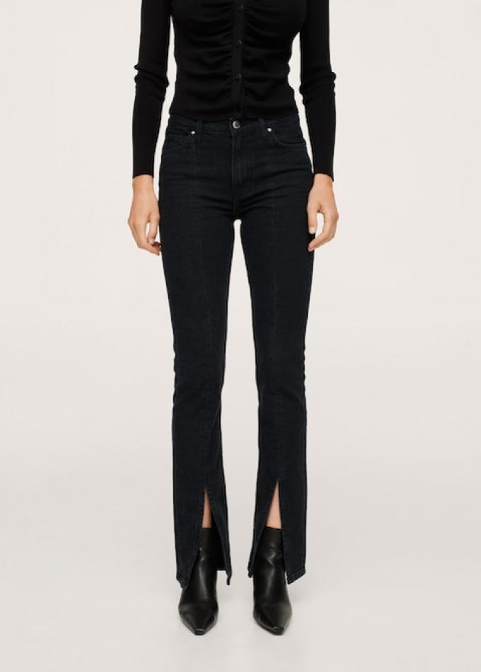 Zwarte split-end jeans