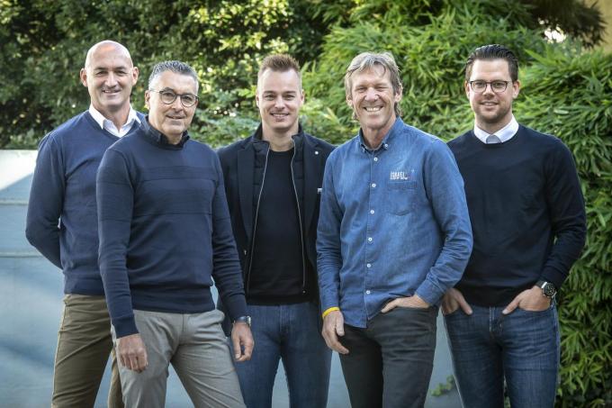 Hans De Clercq, Eric Van Lancker, Gianni Meersman, Dirk Demol en Klaas Lodewyck. (foto Joke Couvreur)
