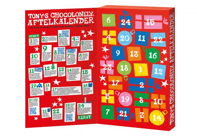Aftelkalender met chocolaatjes - Tony’s Chocolonely